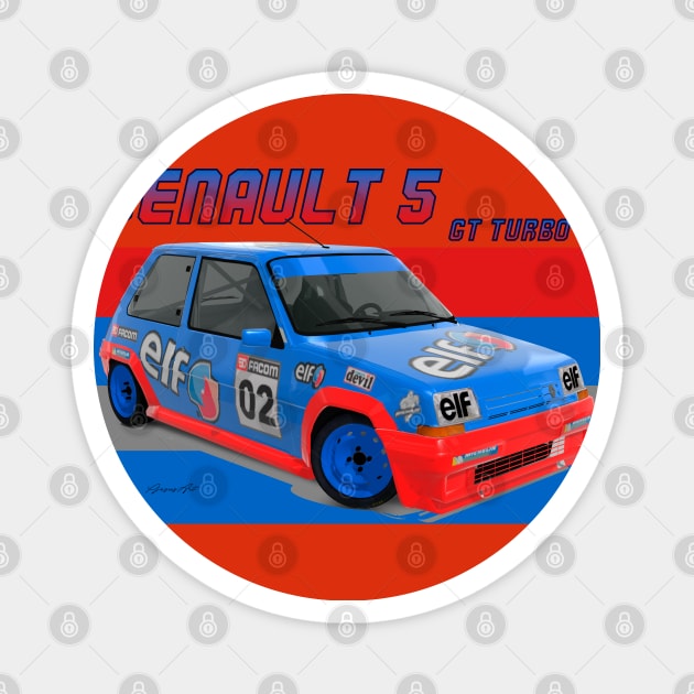 Renault 5 GT Turbo Magnet by PjesusArt